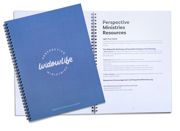 Cover of Perspective Ministries WidowLife Workshop guide for pastors